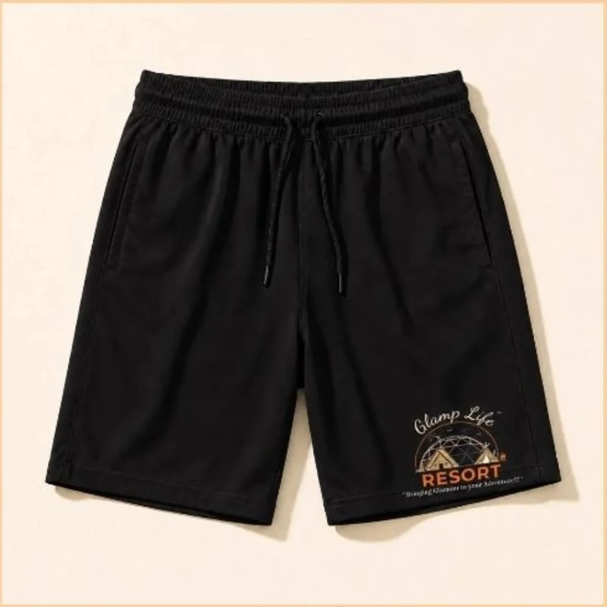 Black Glamp Life Resort luxe shorts